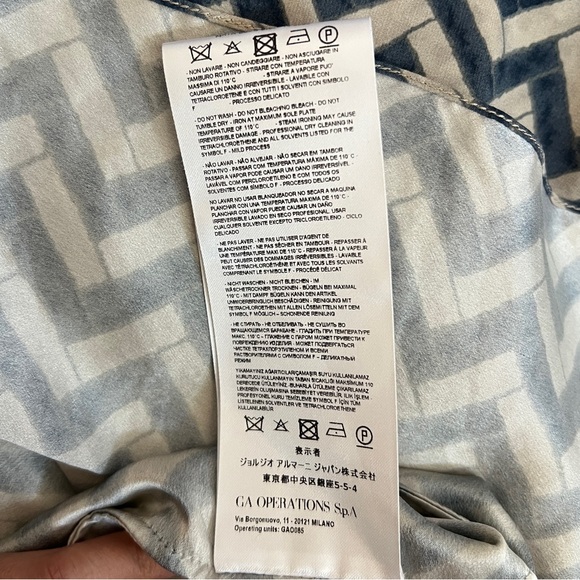 Giorgio Armani Satin Chevron Sleeveless Maxi Dress, size 42 IT/ 6 US - Picture 4 of 7